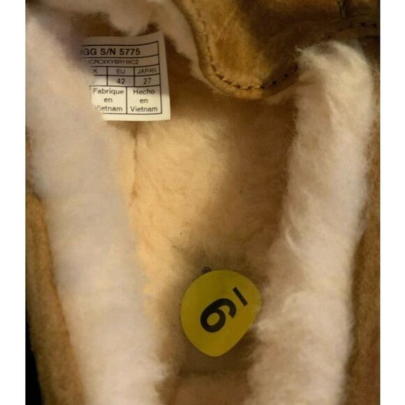 UGG Men's Ascot Brown Suede Wool Lining Moc Toe Moccasins Slippers Shoes 9 - Picture 12 of 12